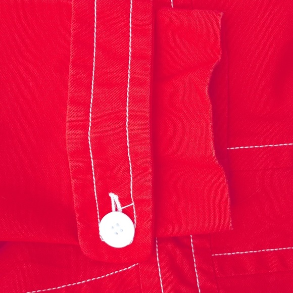 BANDOLINO -ADORBS-double breasted jacket, fire engine 🚒 red, white buttons! 🥰 - Picture 4 of 7